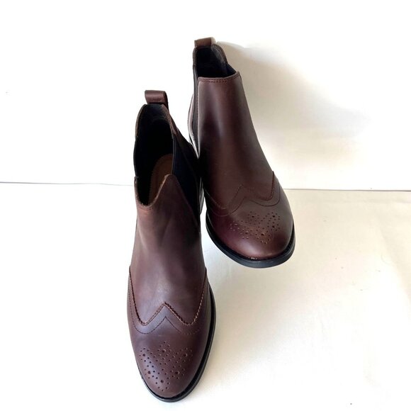 Sperry Women Leather Ankle Boots Brown Chelsea Boots Size 10 - Picture 2 of 9